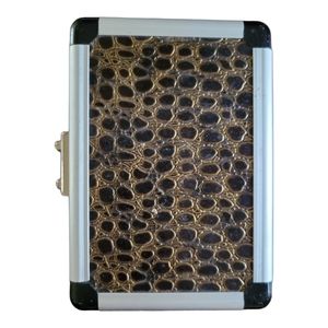 Vtg Aluminum Stash Trinket Mini Hard Case Box Cards Dice Rings